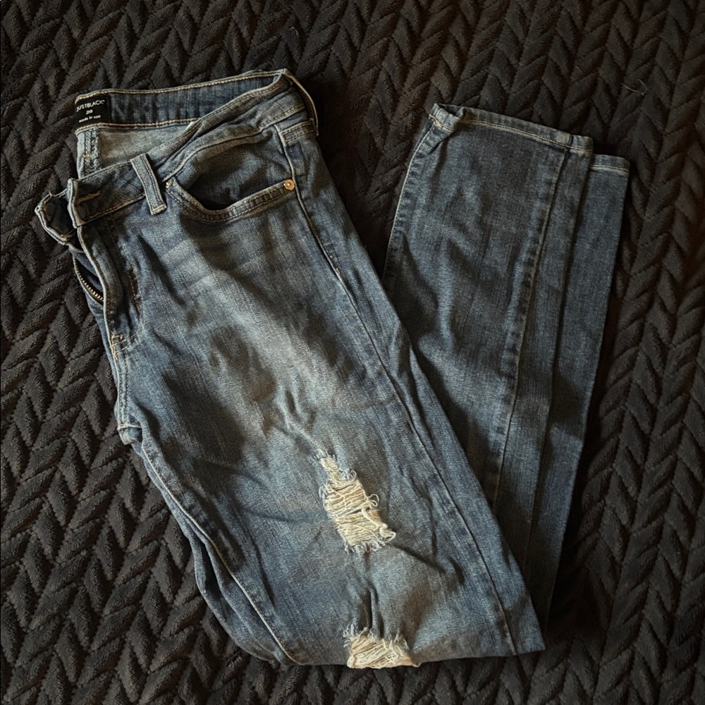Just Black Distressed Blue Jeans